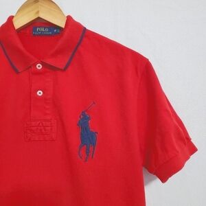 POLO Ralph Lauren Big Pony Red Cotton Pique Polo Shirt Medium